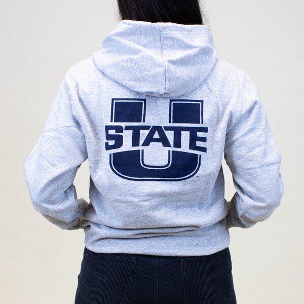 Gray, U-State, Aggie Bull, Hoodie